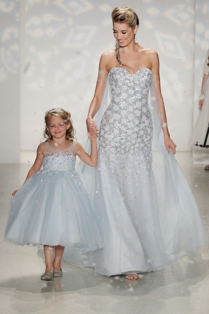 ice blue flower girl dress