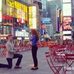 Ryan Serhant, the reality TV star, shuts down Times Square to propose to his girlfriend