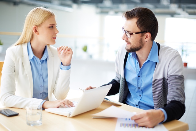 couple in an office