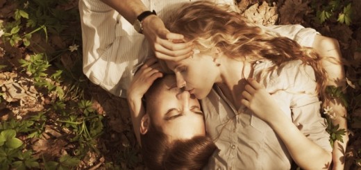 couple lying in a park