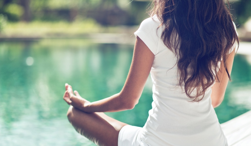 woman meditating