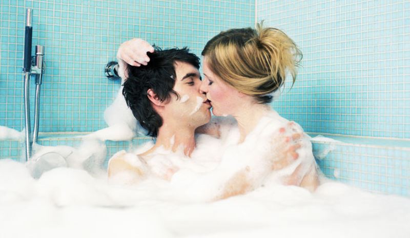 couple in a bathtub