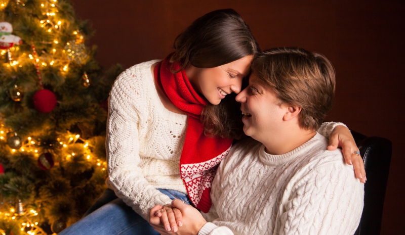 couple in front of a christmas tree_New_Love_Times