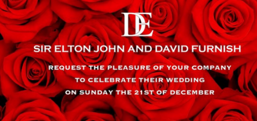 the invite to sir elton john and his partner's wedding shared on the former's instagram account
