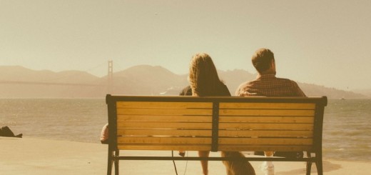 couple sitting on a bench