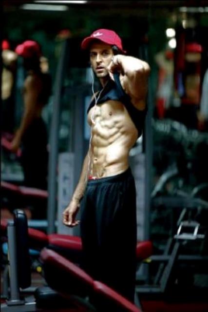 hrithik roshan showing off his chiseled abs
