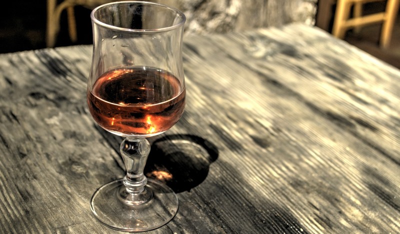 a glass of cognac
