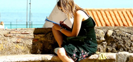 girl writing a letter