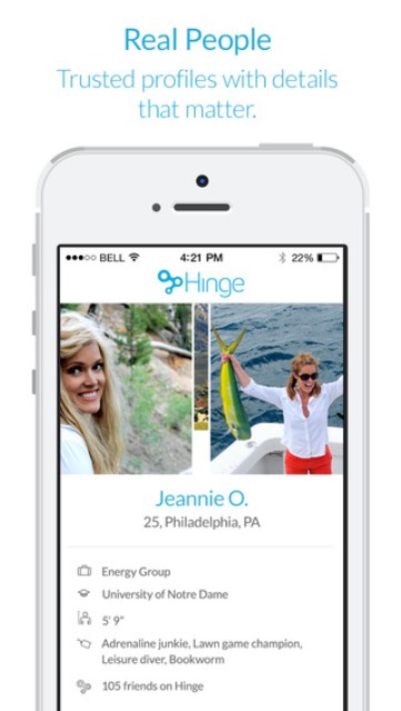 hinge app page showing a user's profile in full
