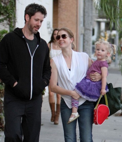 amy adams with darren le gallo and daughter aviana