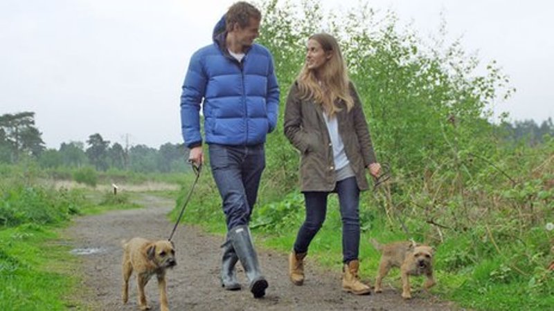 andy murray and kim sears walking their dogs