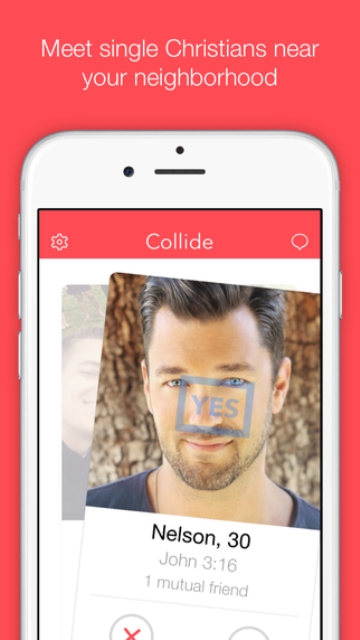 collide christian dating app page showing a user's profile
