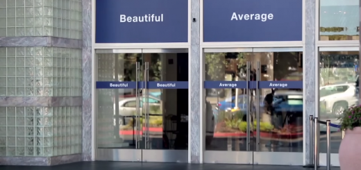 doorways marked average and beautiful