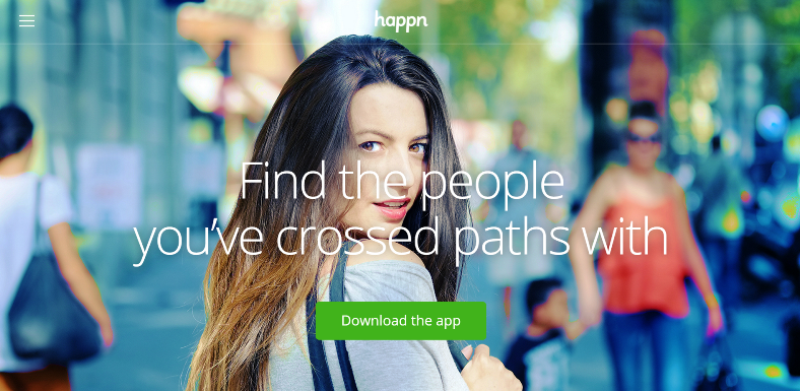 happn dating app home page