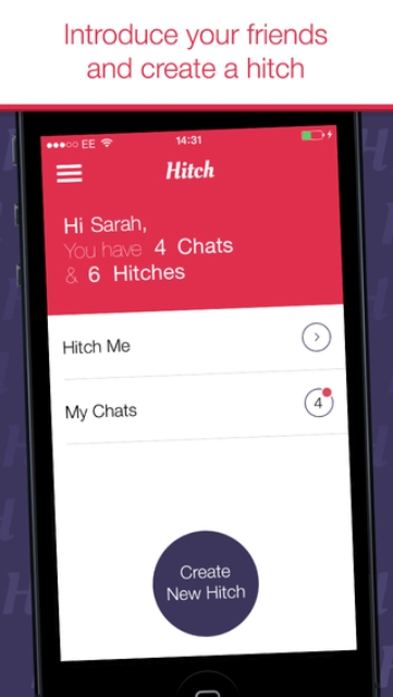 hitch app home page