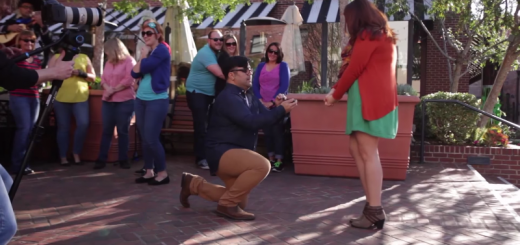 mike rios going down on one knee to pop the question to maggie jensen