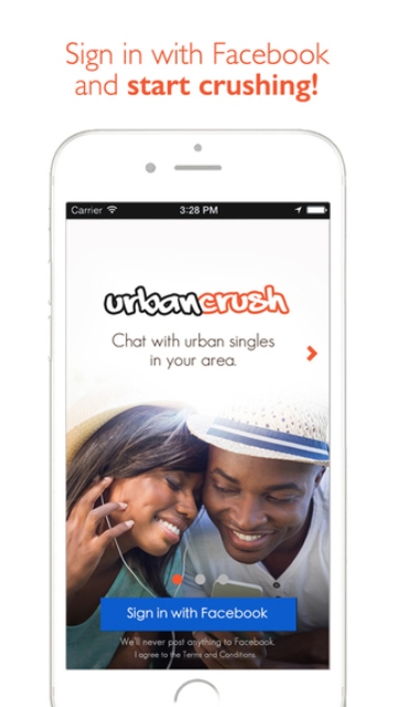 urban crush app home page