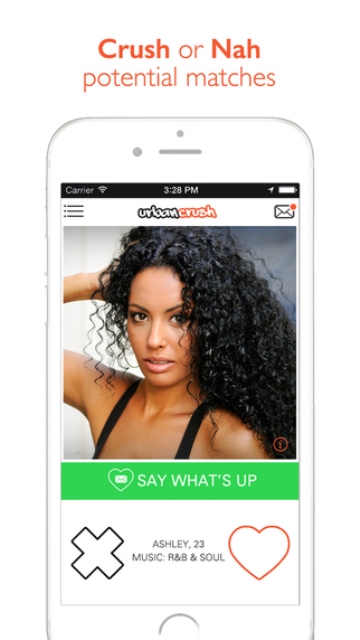 urban crush app page showing a user's profile