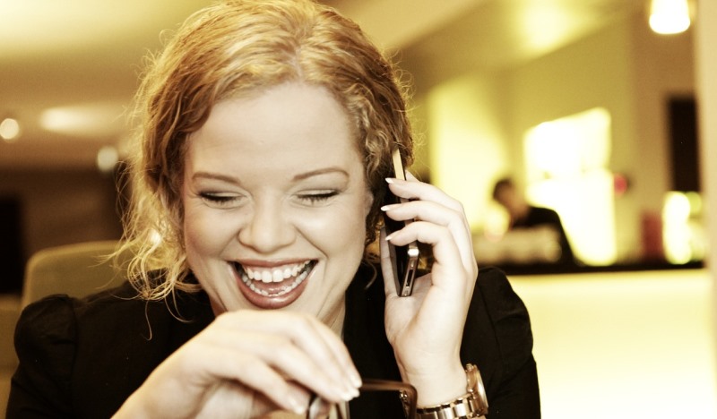 woman talking on the phone