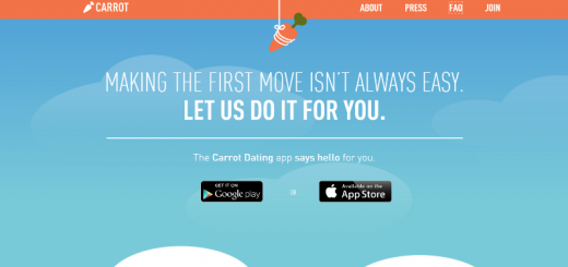 carrot dating app home page