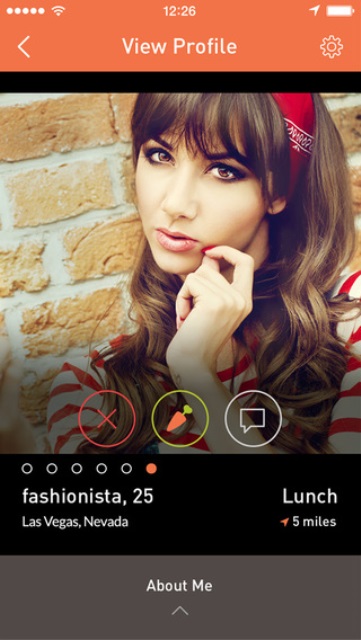 carrot dating app page showing a user's profile