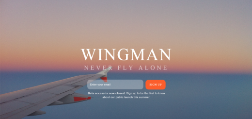 wingman app home page