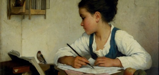 woman writing a letter