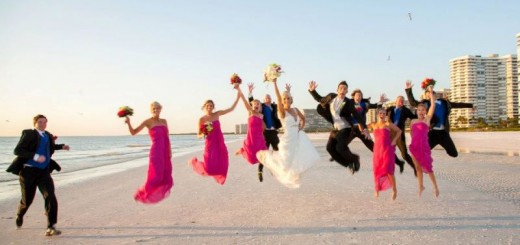 bridal party jump