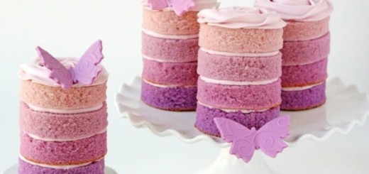 ombre naked wedding cake