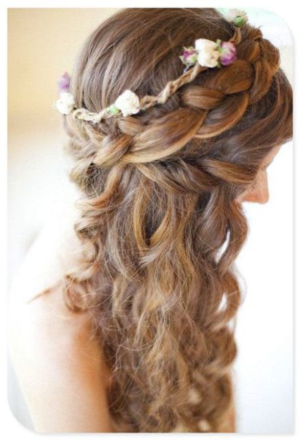 delicate flower hairstyle