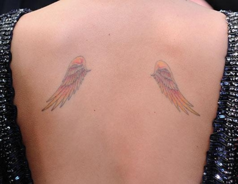 Nicole Richie wing tattoo