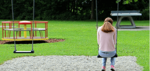 woman sitting alone