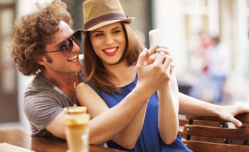 couple taking a selfie