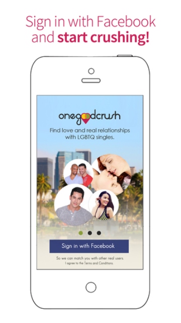 onegoodcrush dating app home page