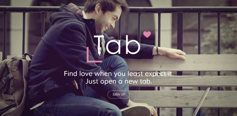tab dating browser extension home page