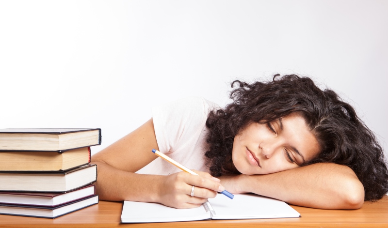 woman sleeping on desk_New_Love_Times