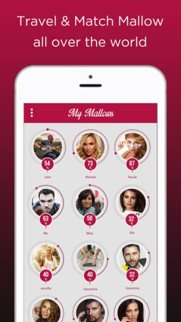 matchmallows dating app page showing various users