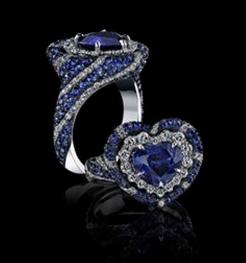 sapphire heart-shaped ring