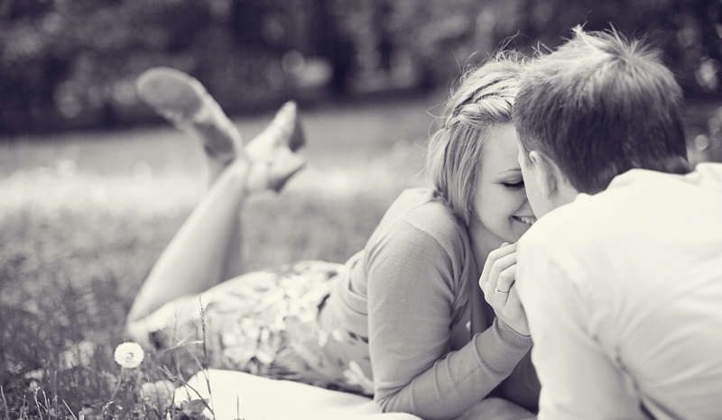 couple lying on the ground