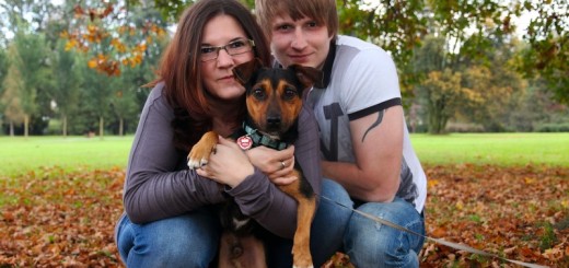 couple with a dog