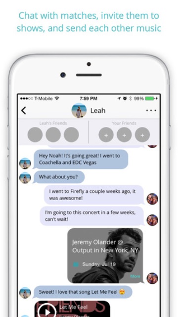 mix'd dating app page showing the chat feature