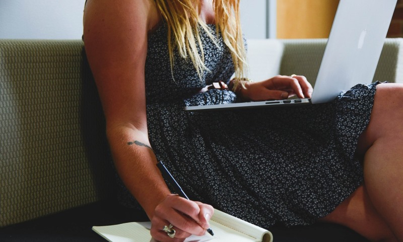 woman working