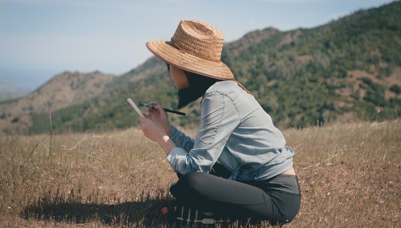 woman writing