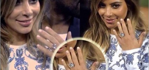 Kim Kardashian West engagement ring