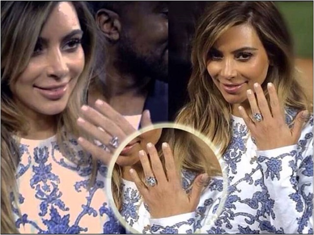 Kim Kardashian West engagement ring