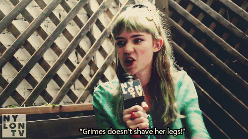 grimes doesn't shave her legs