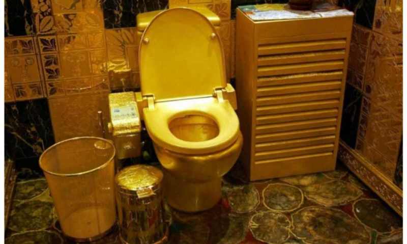 gold toilet