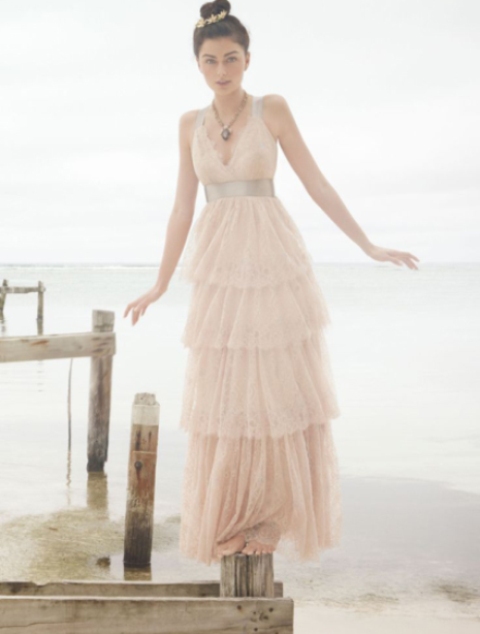 blush wedding dress layered ombre_New_Love_Times