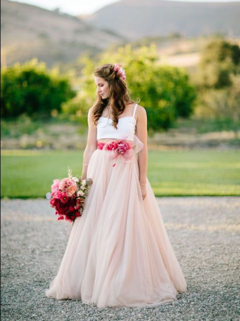 blush wedding dress two-piece country design_New_Love_Times