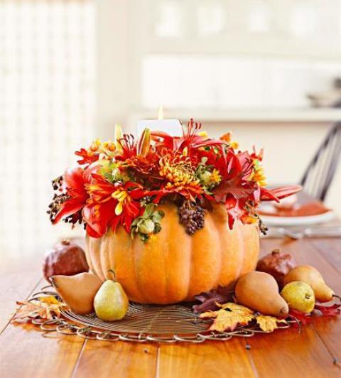 thanksgiving decor pumpkin basket_New_Love_Times